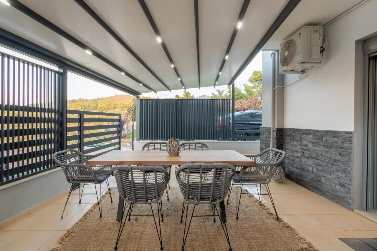 Sithoniars Luxury Ground Floor Apartment With Private Garden Неос Мармарас Екстериор снимка